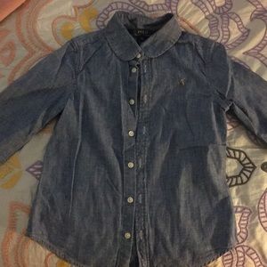 Girls button down denim shirt.